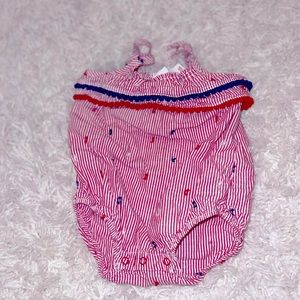 Cat & Jack red white and blue one piece 3-6 months